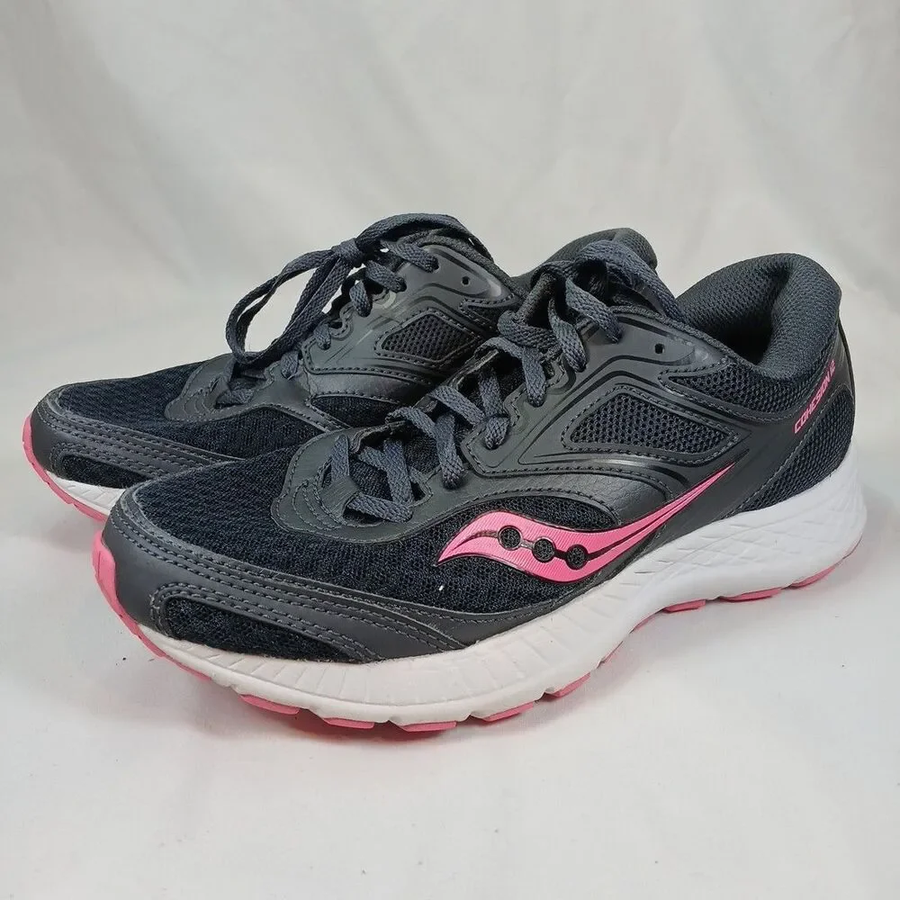 Saucony Cohesion 12 Women’s Running Shoes Size 7.5 Black/Pink, Lightweight